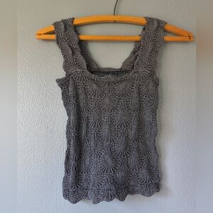 Free People Charcoal Textured Tank Top